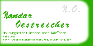 nandor oestreicher business card